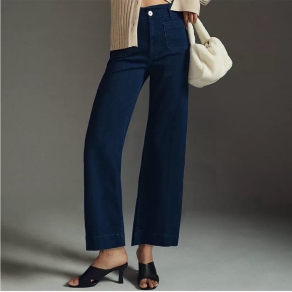 Anthropologie Denim - NWT! Anthro The Colette Crop High-Rise Wide-Leg Jeans by Maeve PETITE ONLY
